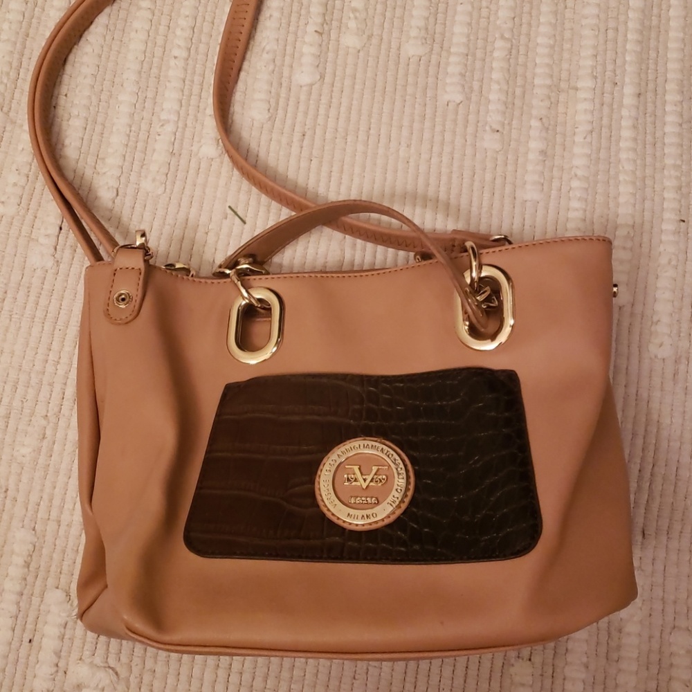 Versace 1969 tan handbag crossbody